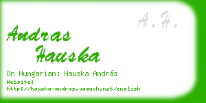 andras hauska business card